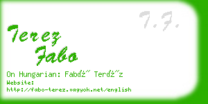 terez fabo business card